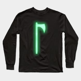 Spiritual Weapon (Green Battleaxe) Long Sleeve T-Shirt